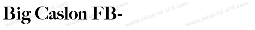 Big Caslon FB字体转换